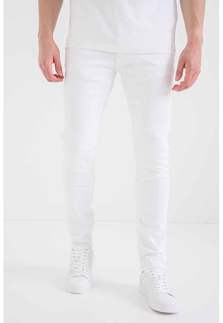 Blugi extra slim fit cu talie joasa 734 - Alb