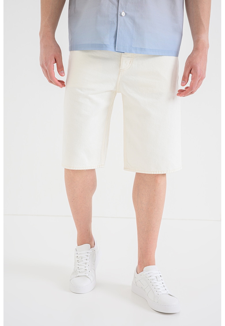 Blugi scurti regular fit Skate - Crem