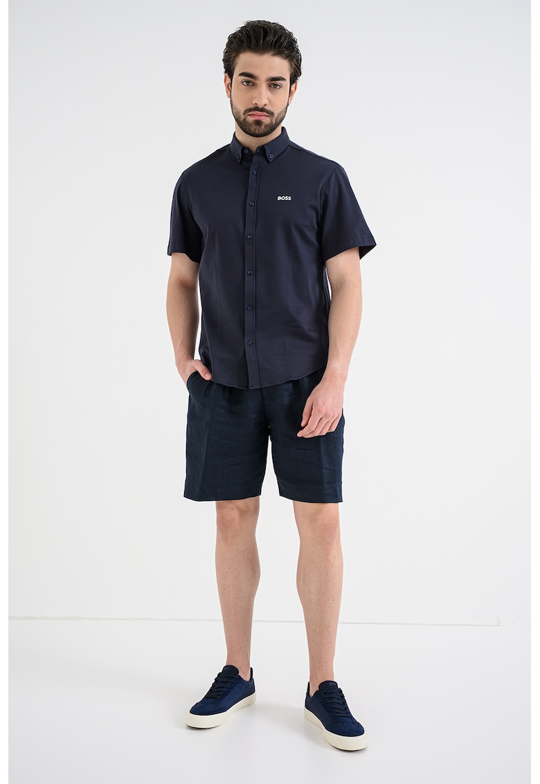 Camasa regular fit cu maneci scurte Motion - Bleumarin