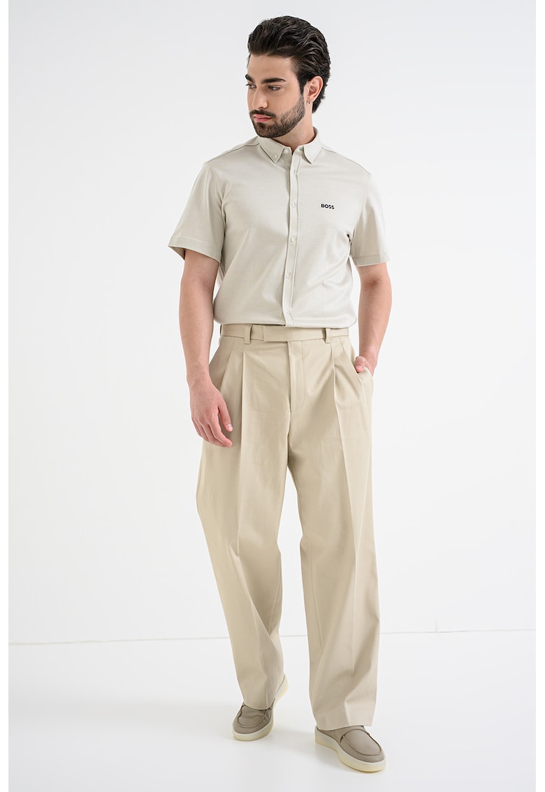 Camasa regular fit cu maneci scurte Motion - Bej deschis