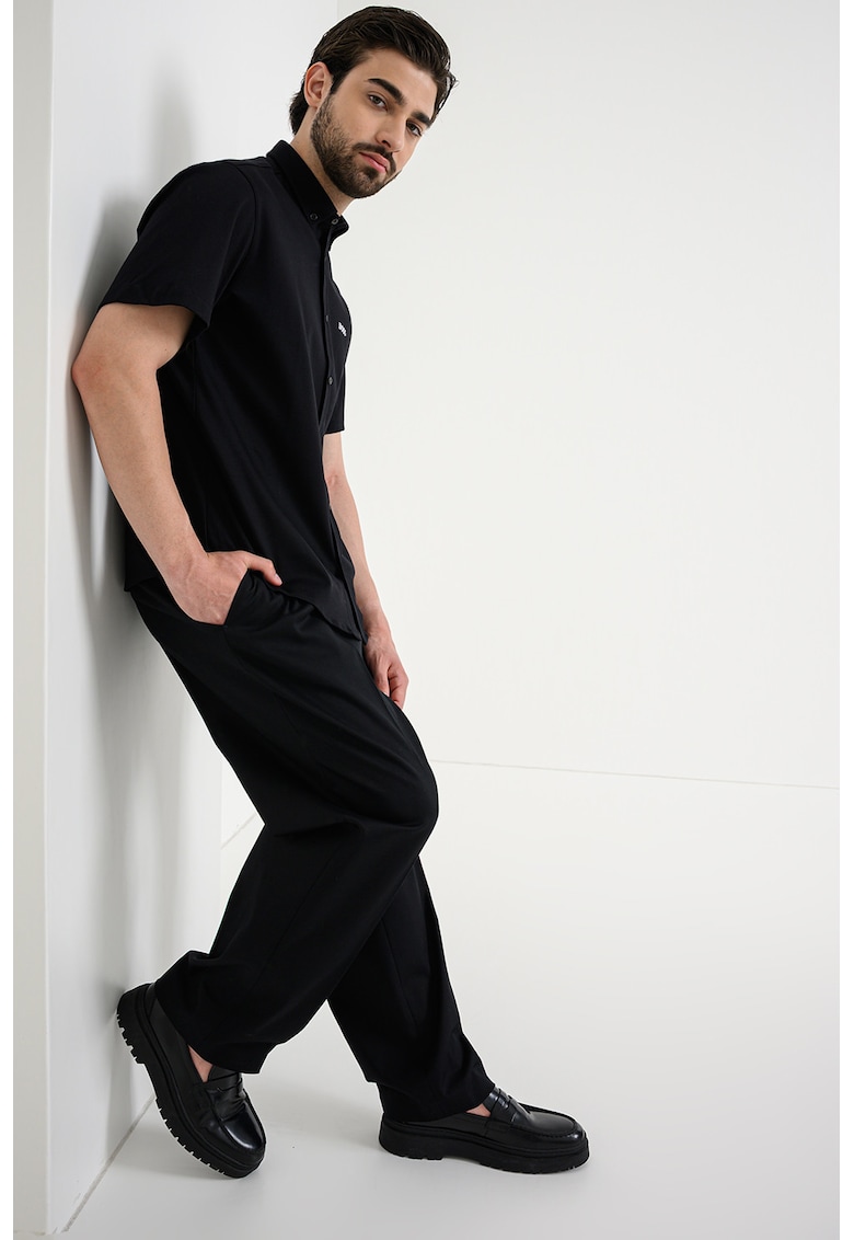 Camasa regular fit cu maneci scurte Motion - Negru