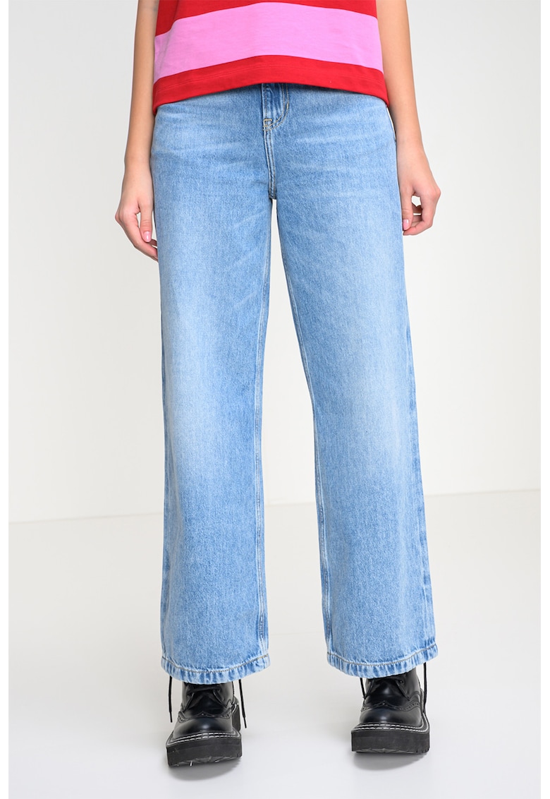 Blugi cu talie inalta Marlene - Albastru deschis