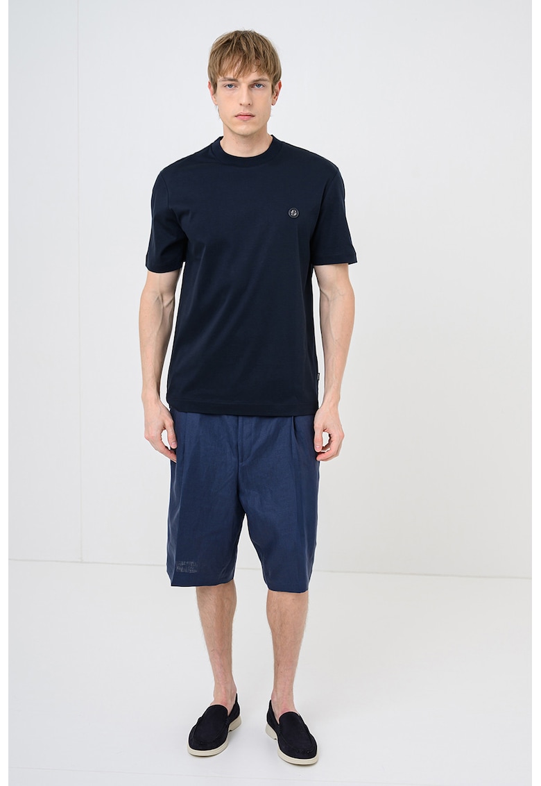 Tricou cu decolteu rotund Taut - Albastru ultramarin