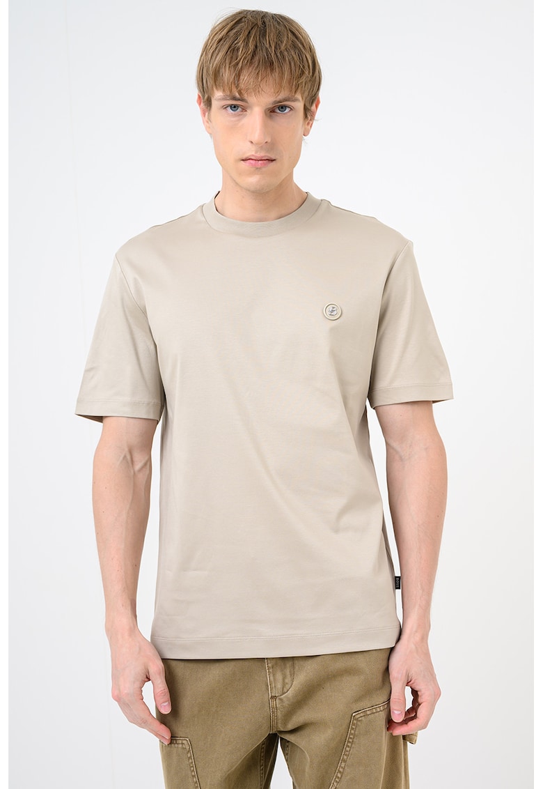 Tricou cu decolteu rotund Taut - Grej