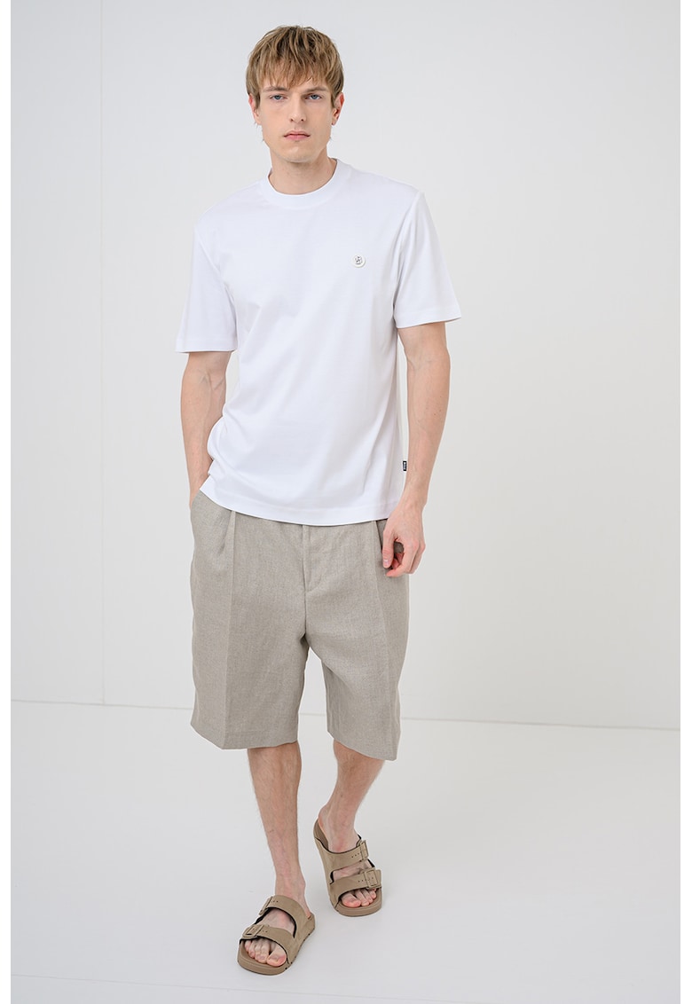 Tricou cu decolteu rotund Taut - Alb optic
