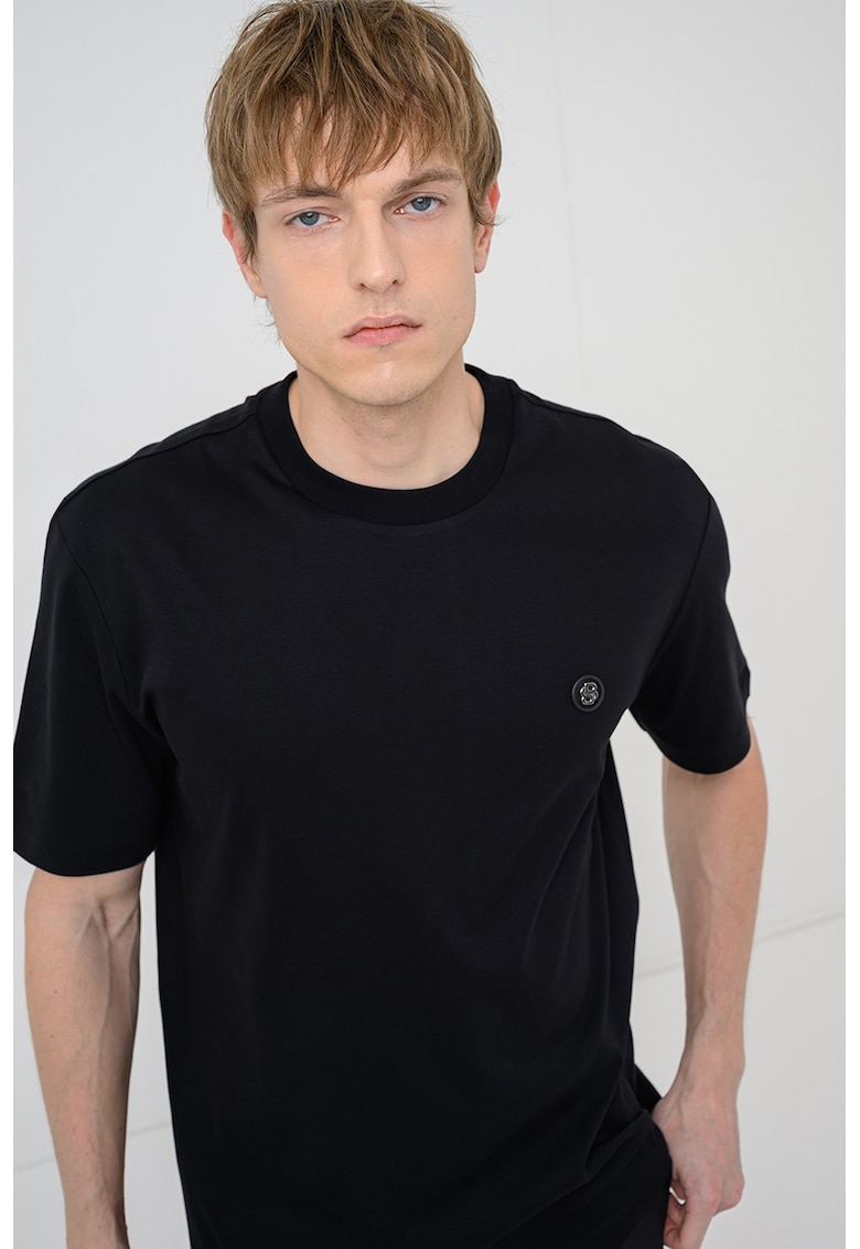 Tricou cu decolteu rotund Taut - Negru