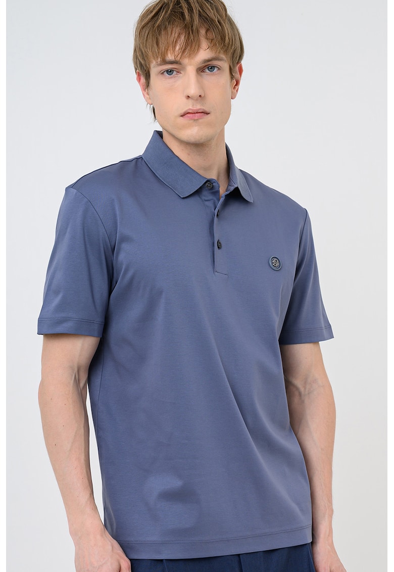Tricou polo regular fit Parris - Gri grafit