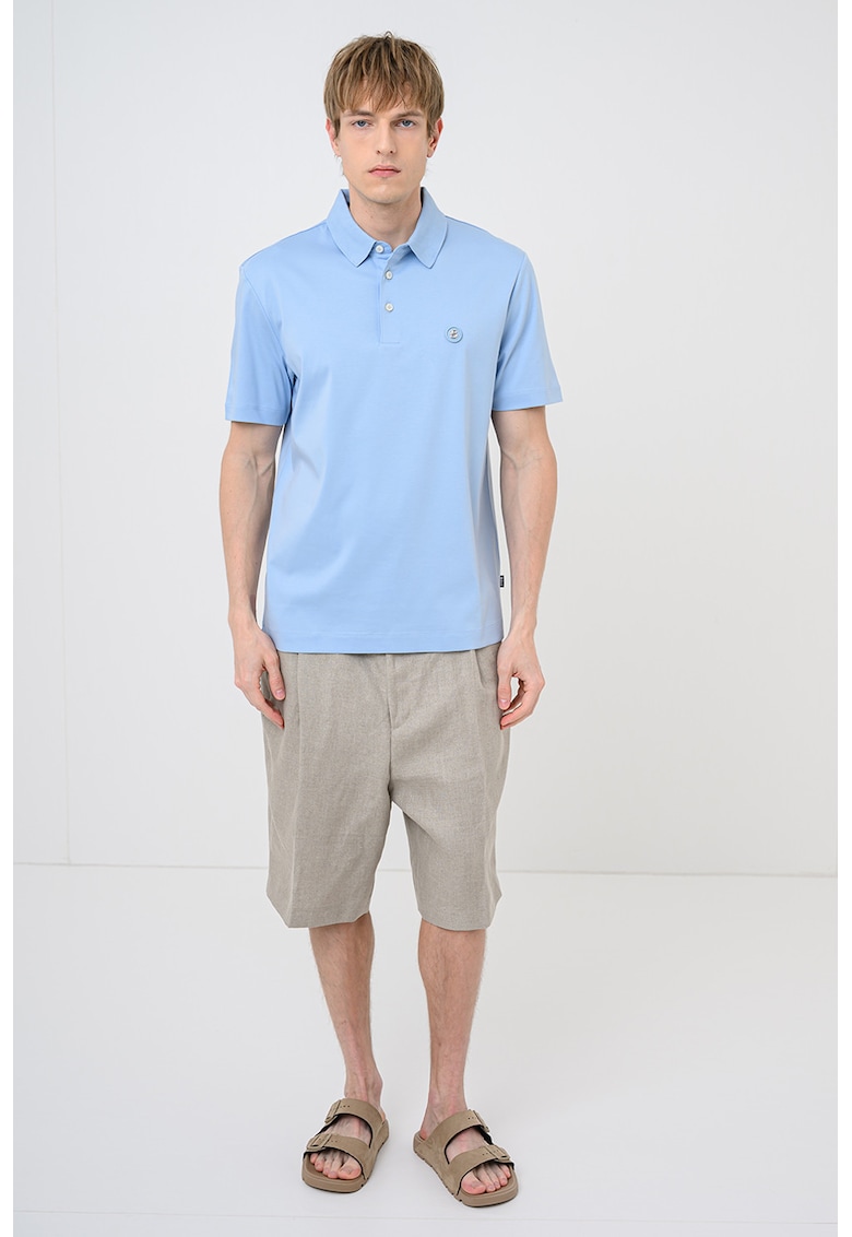 Tricou polo regular fit Parris - Albastru pastel