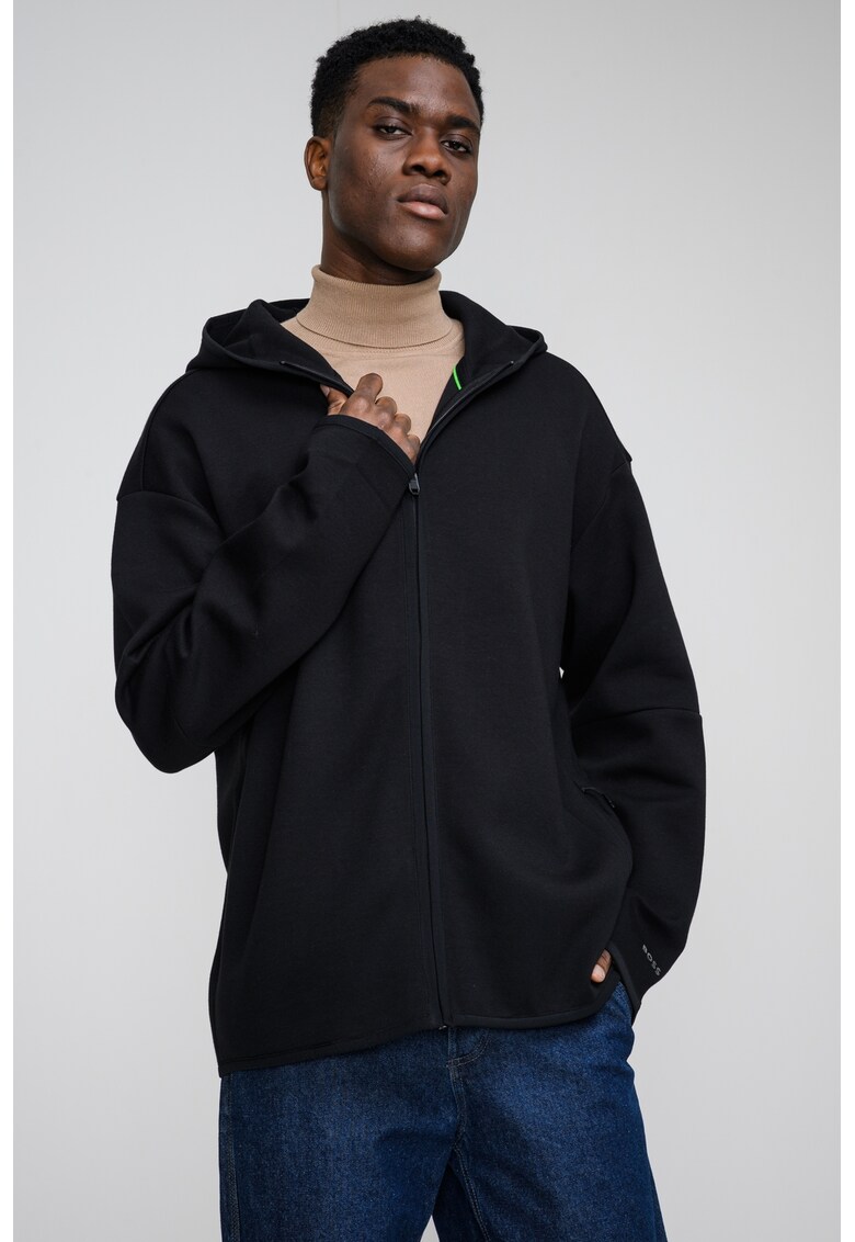 Hanorac din amestec de bumbac - Negru
