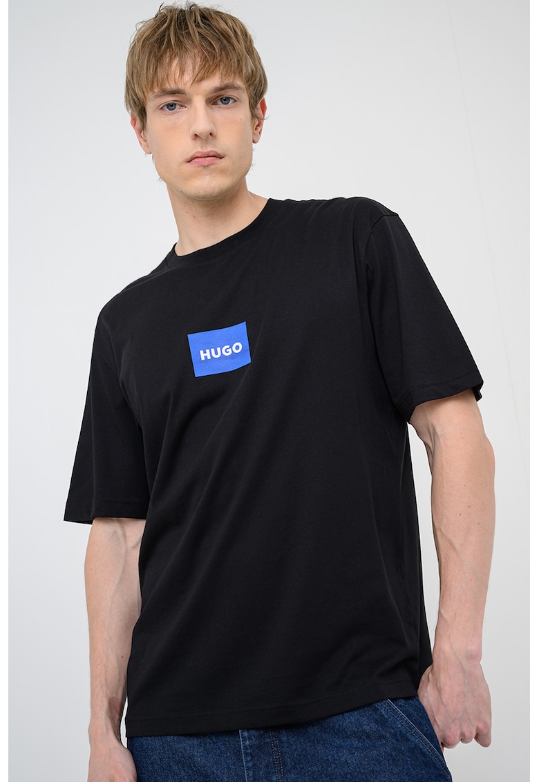 Tricou cu aplicatie logo Nayonix - Negru