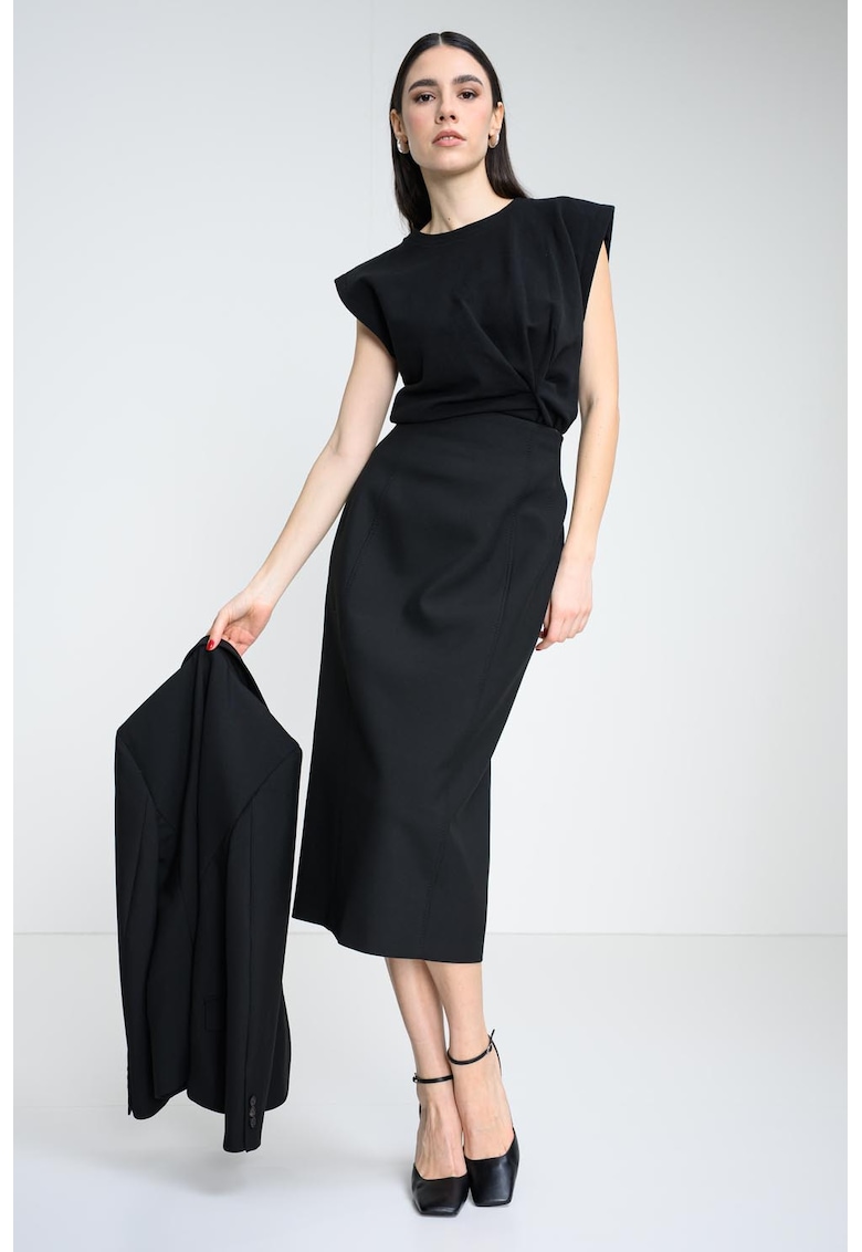Tricou regular-fit din amestec de bumbac - Negru