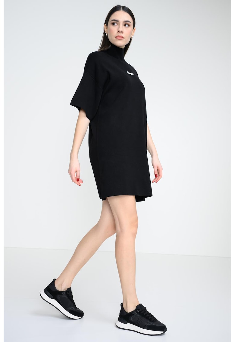 Rochie-tricou cu croiala lejera - Negru