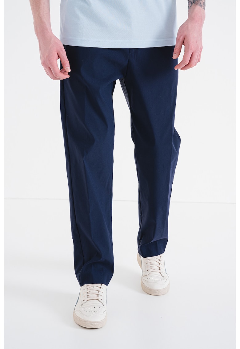 Pantaloni cu snur in talie - Bleumarin