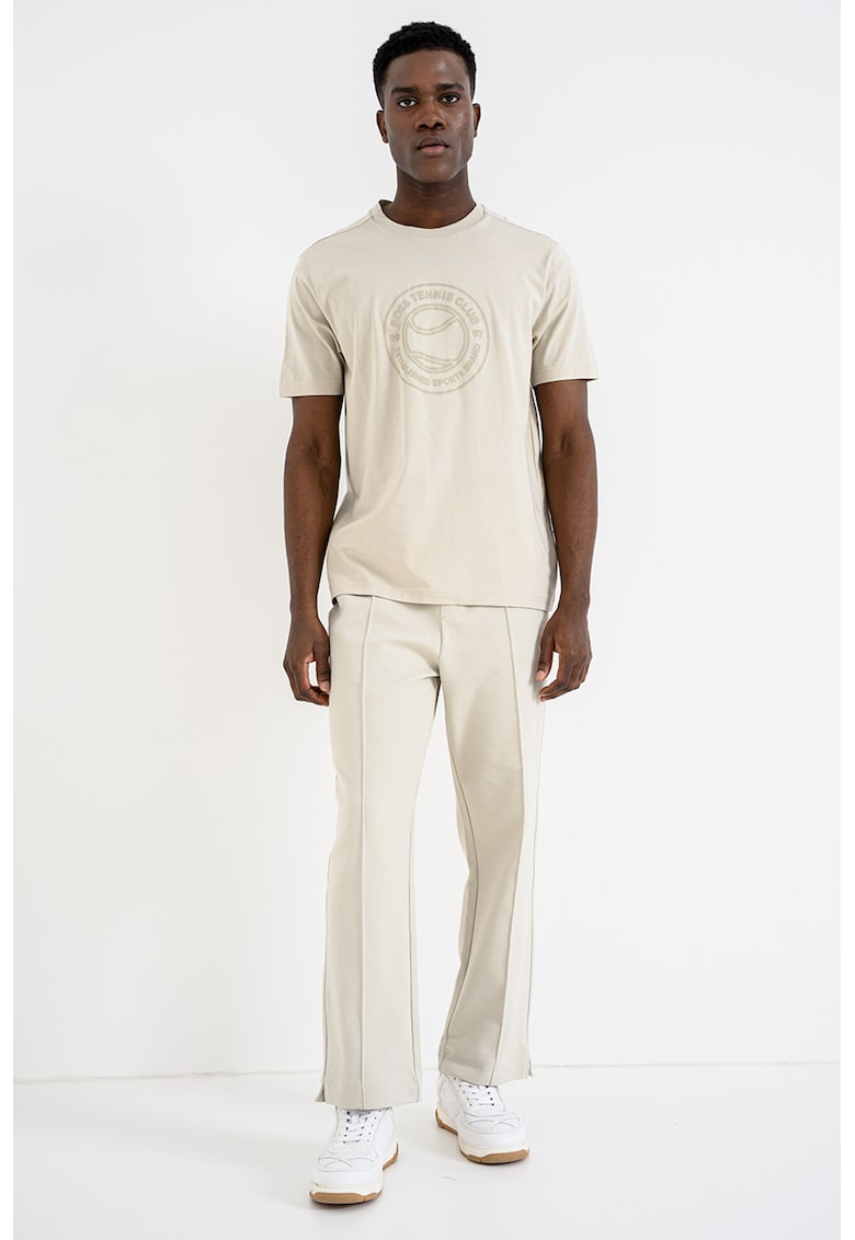 Tricou de bumbac cu logo Join - Bej