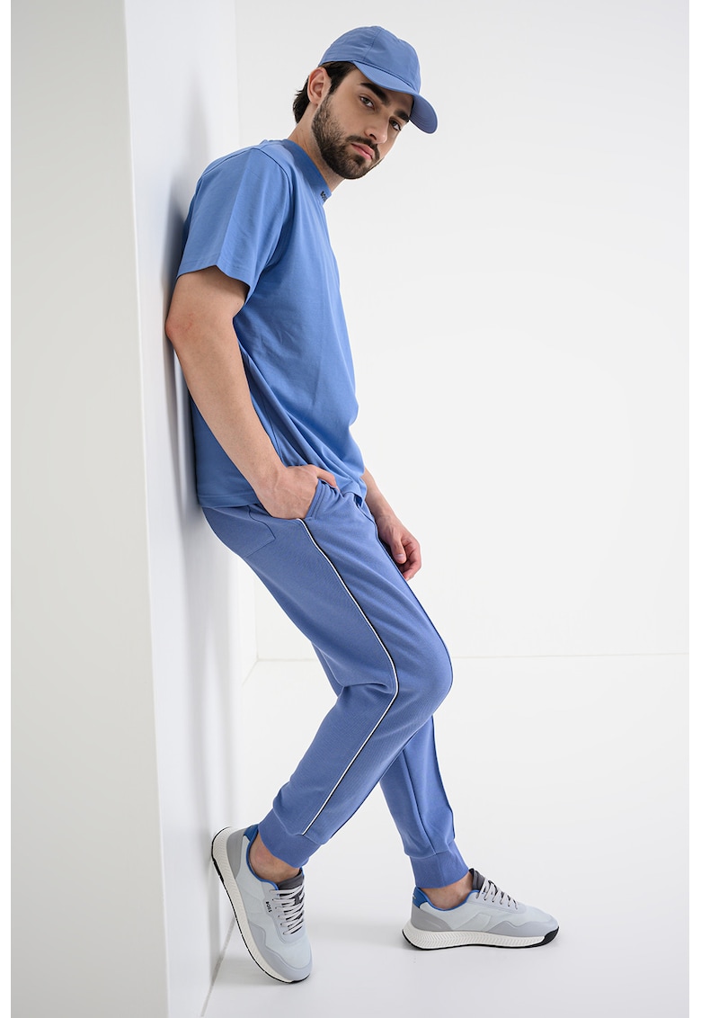 Pantaloni conici de trening cu cusaturi decorative Join - Albastru pastel