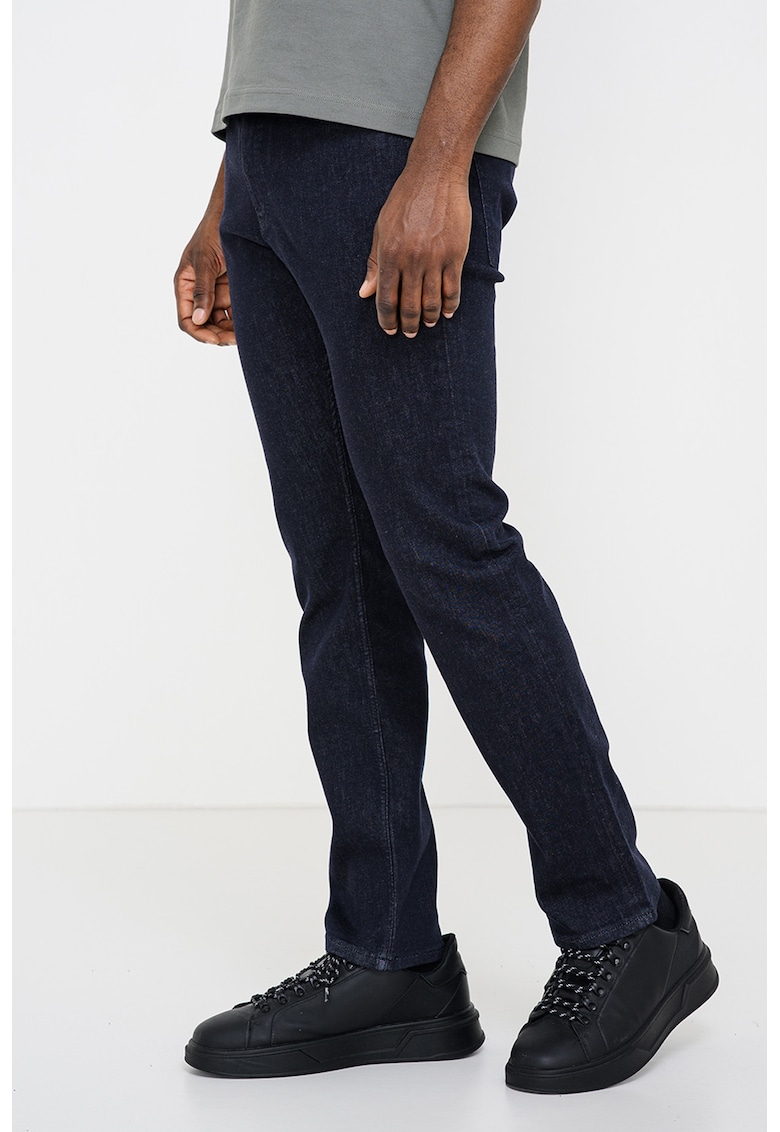 Blugi slim fit cu talie medie Delaware - Albastru ultramarin