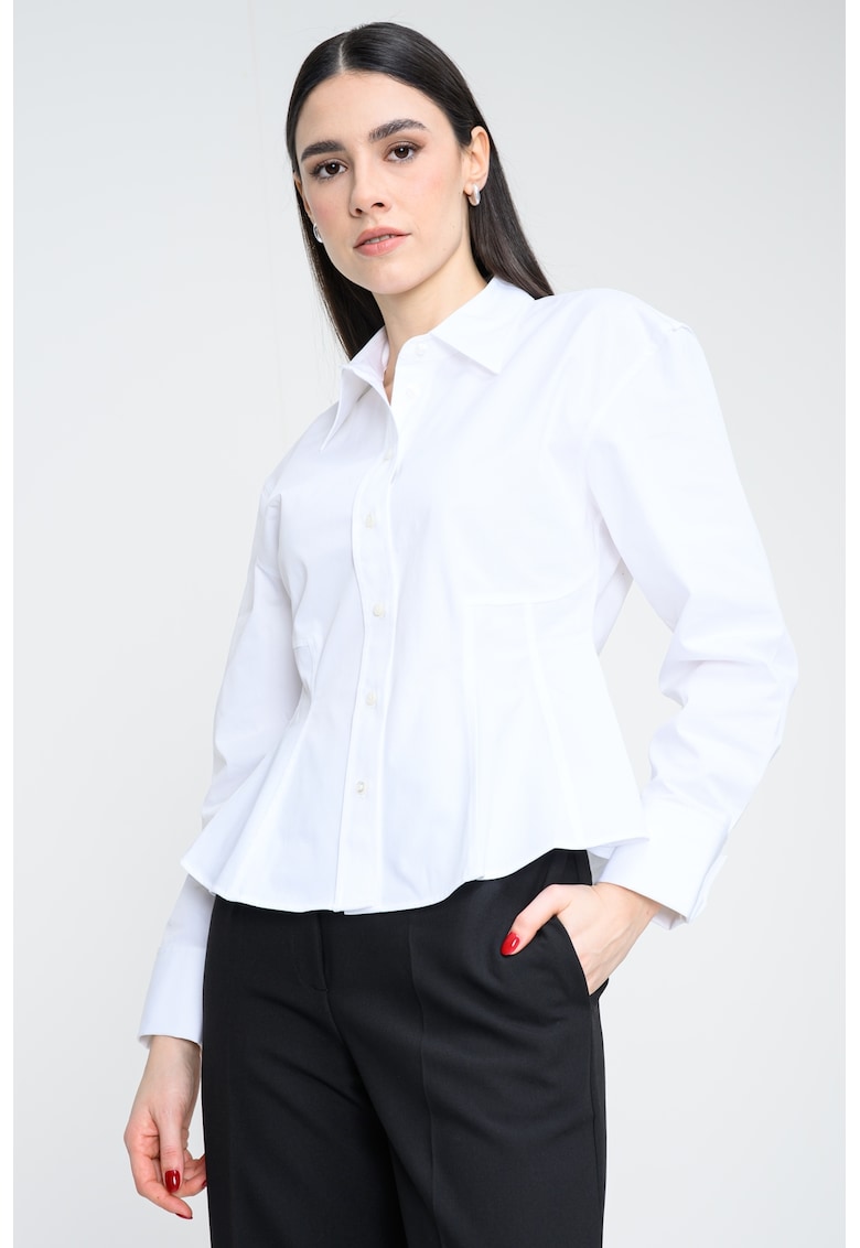Camasa evazata cu maneci lungi - Alb optic