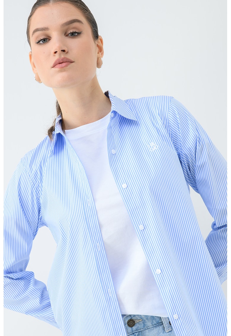 Camasa regular fit cu imprimeu - Albastru pastel/Alb optic