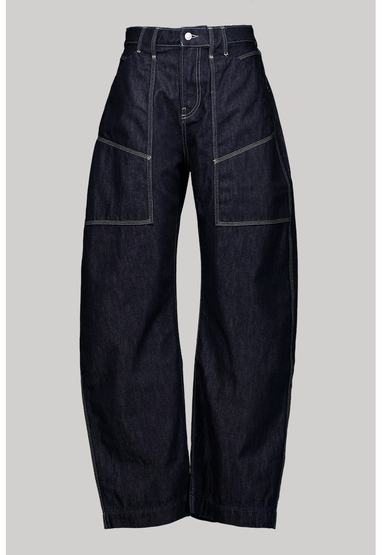 Blugi relaxed fit cu buzunare - Albastru inchis