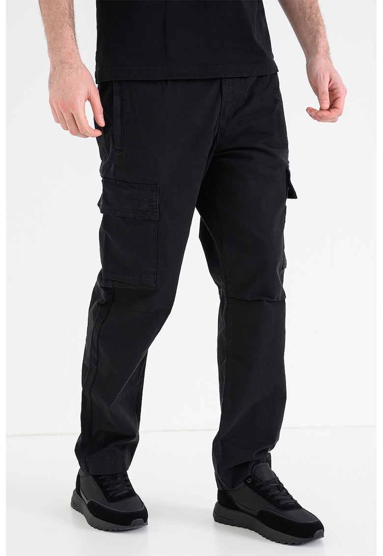 Pantaloni cargo regular fit - Negru