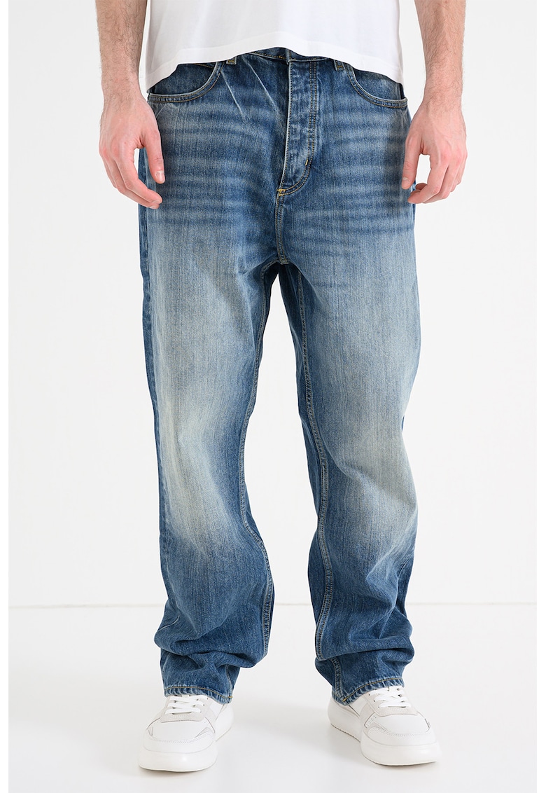 Blugi relaxed fit Nate - Albastru inchis