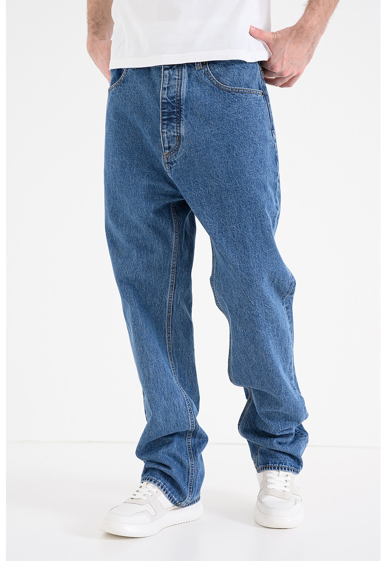Blugi relaxed fit Nate - Albastru royal