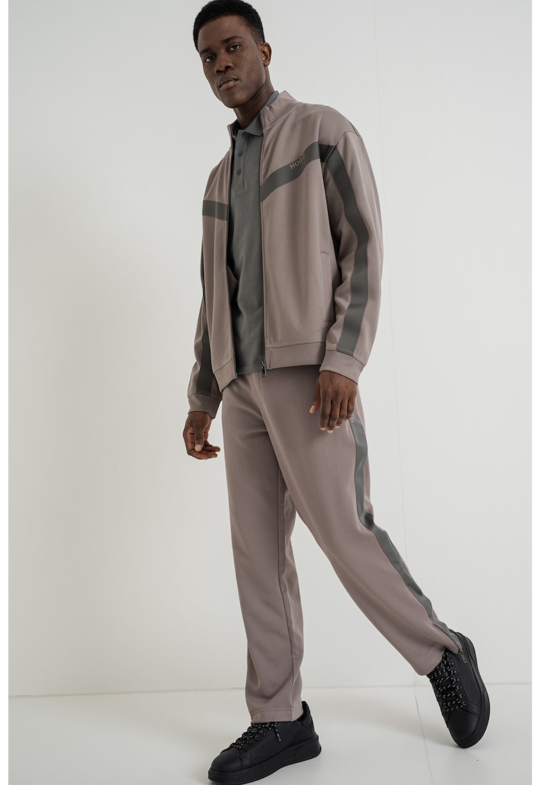 Bluza lejera de trening fermoar Darti - Maro taupe