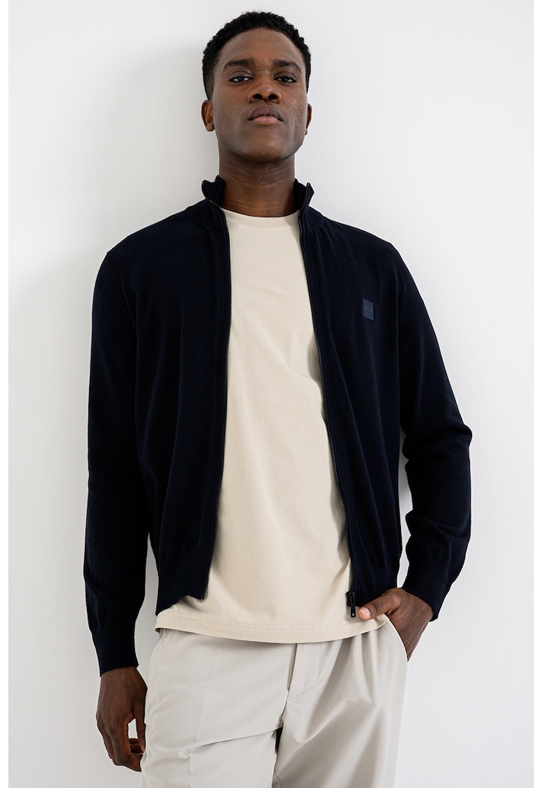 Bluza de trening din amestec de casmir cu fermoar - Negru stins