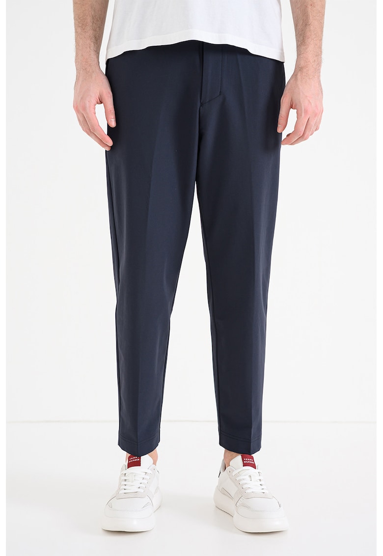 Pantaloni conici cu talie elastica - Albastru ultramarin