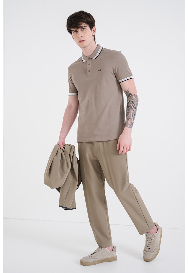 Pantaloni conici cu talie elastica - Verde masliniu