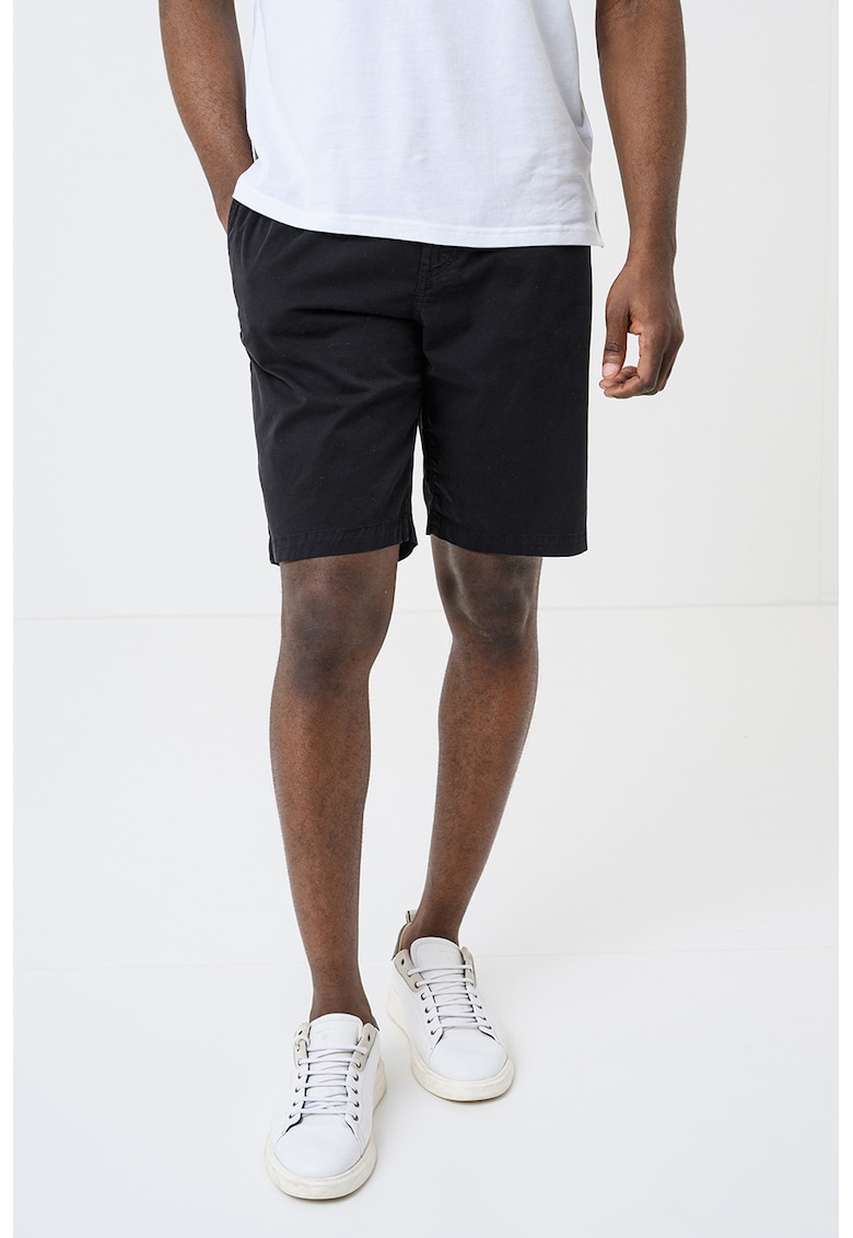 Bermude chino cu croiala conica - Negru
