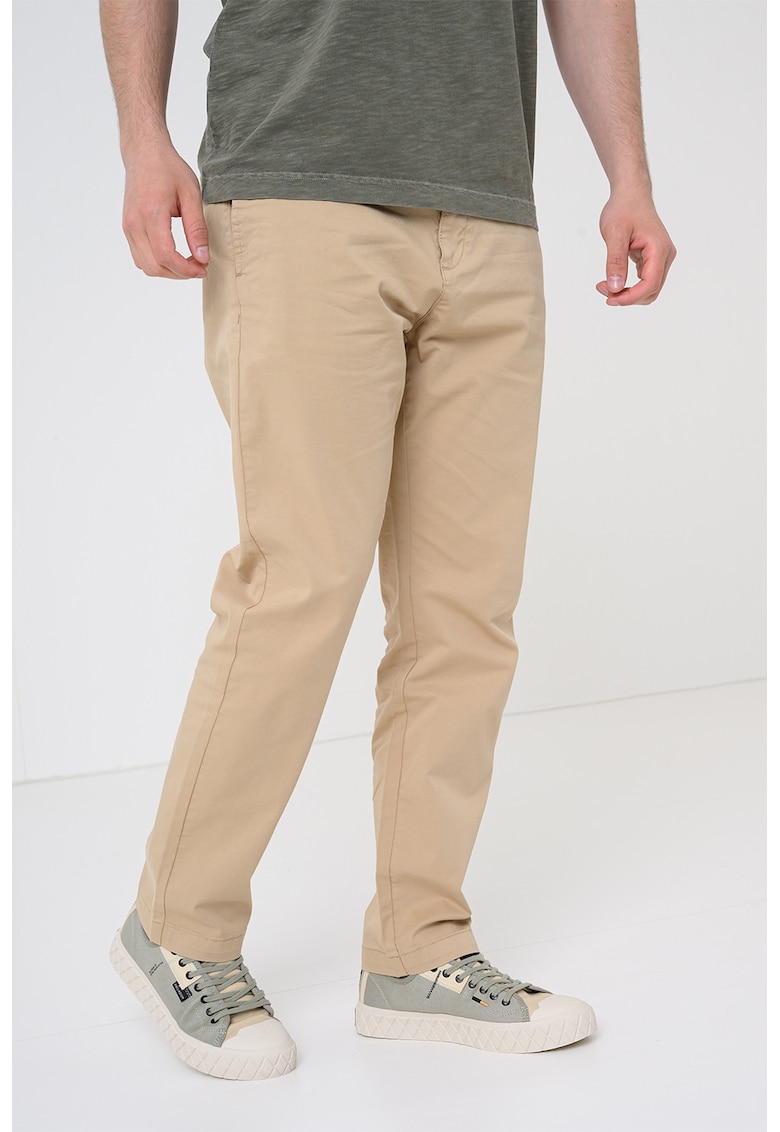 Pantaloni chino din amestec de bumbac - Bej