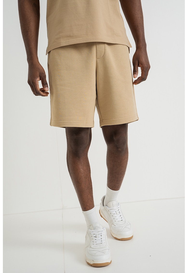 Bermude relaxed fit din bumbac Dayano - Maro camel