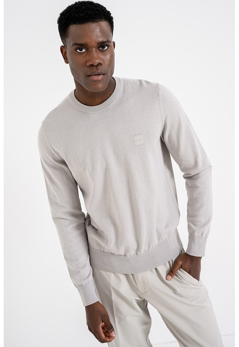 Pulover din amestec de bumbac si casmir Kanovano - Maro nisip