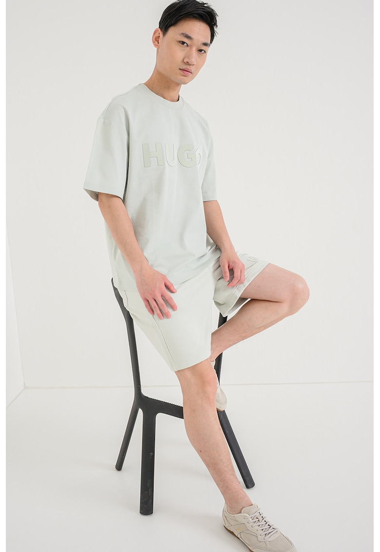 Tricou supradimensionat cu decolteu la baza gatului Dinkee - Mint