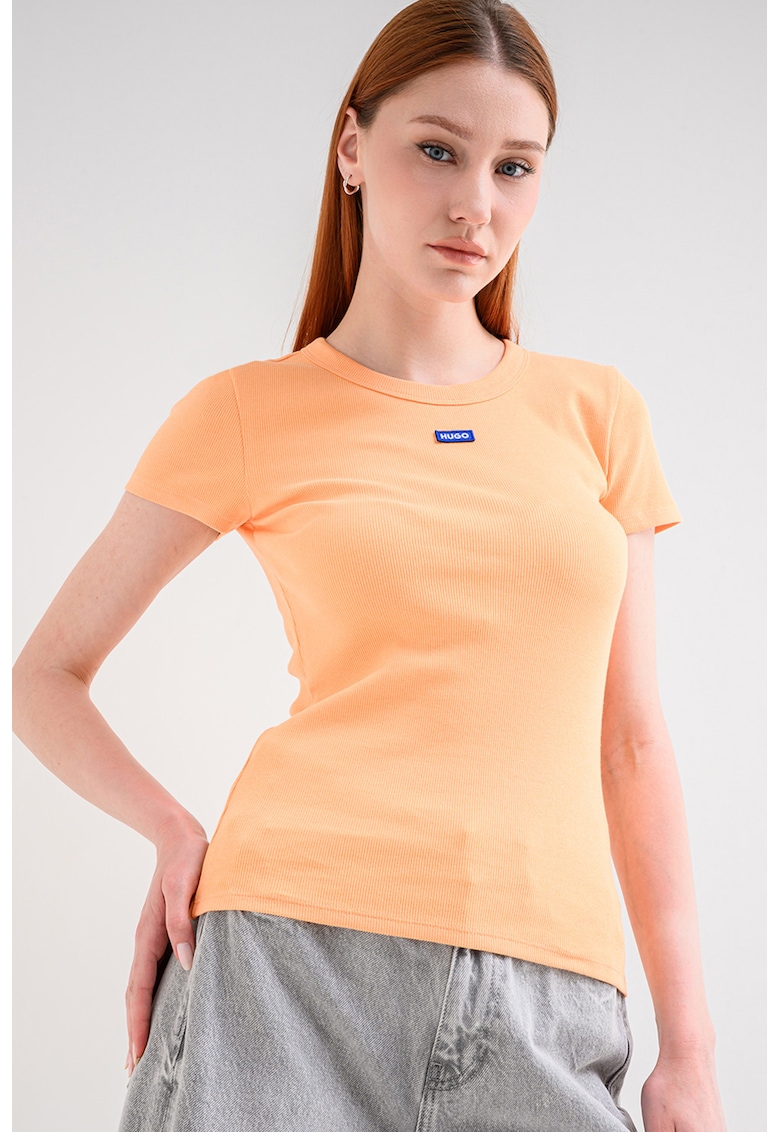 Tricou slim fit Easy - Portocaliu deschis