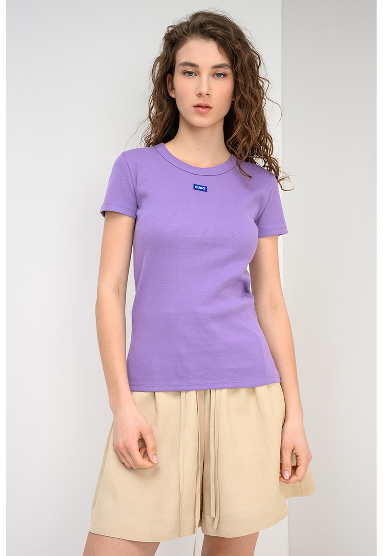 Tricou slim fit Easy - Liliac prafuit