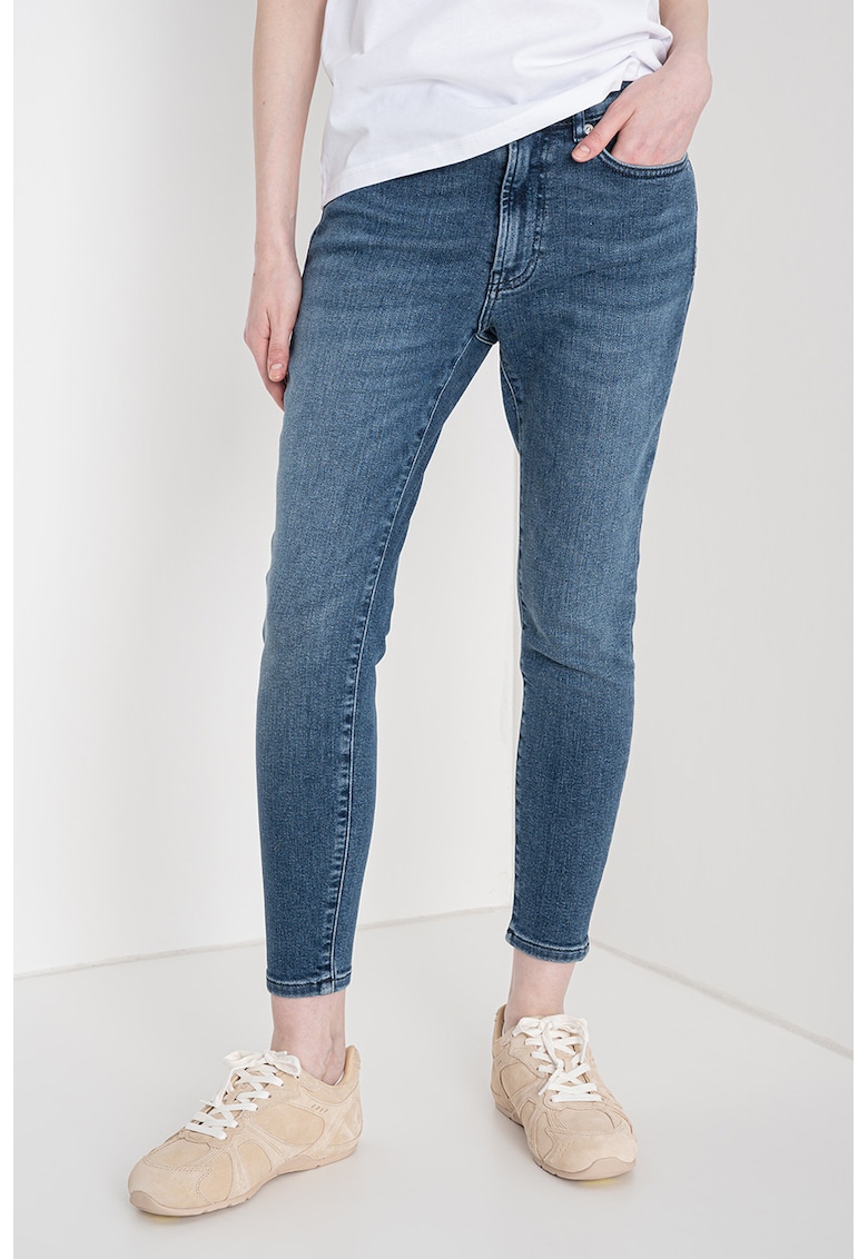 Blugi crop skinny - Albastru