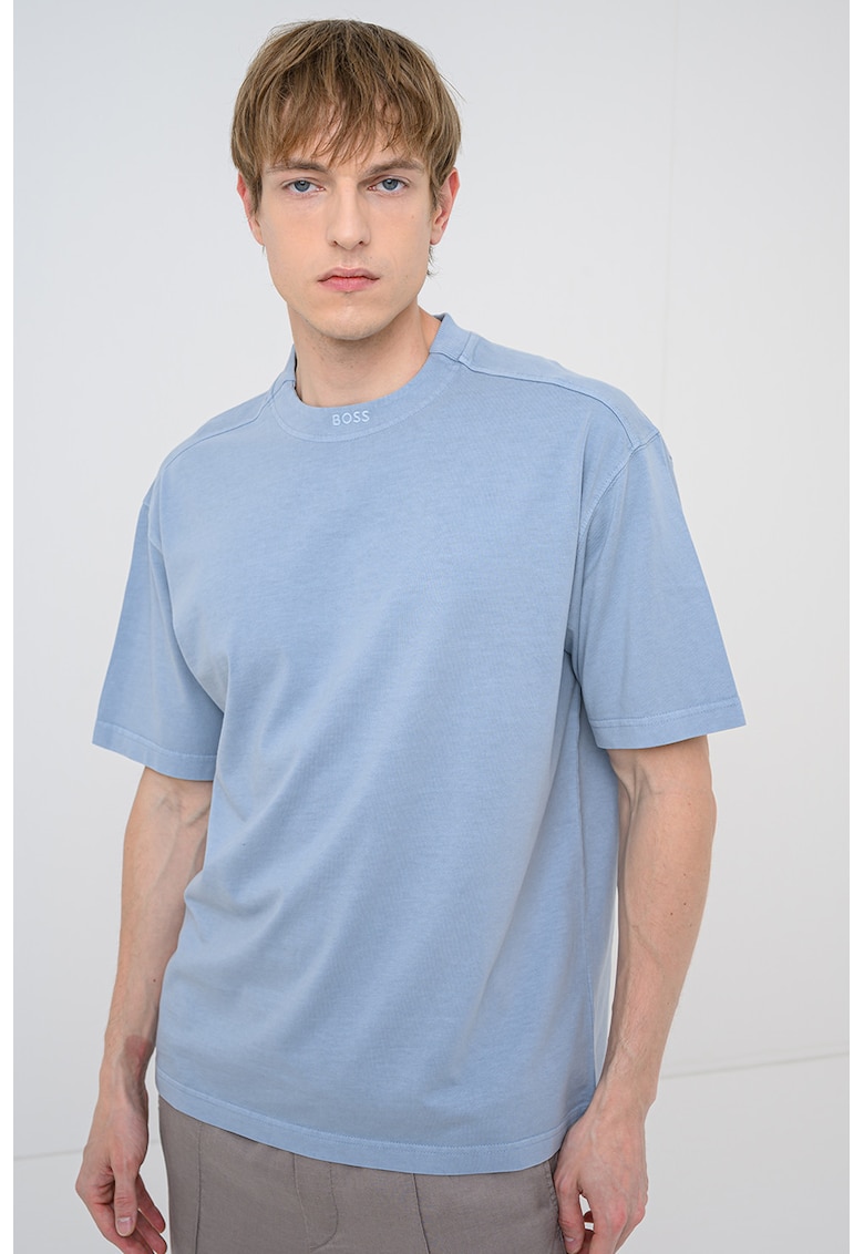 Tricou lejer de bumbac - Albastru deschis