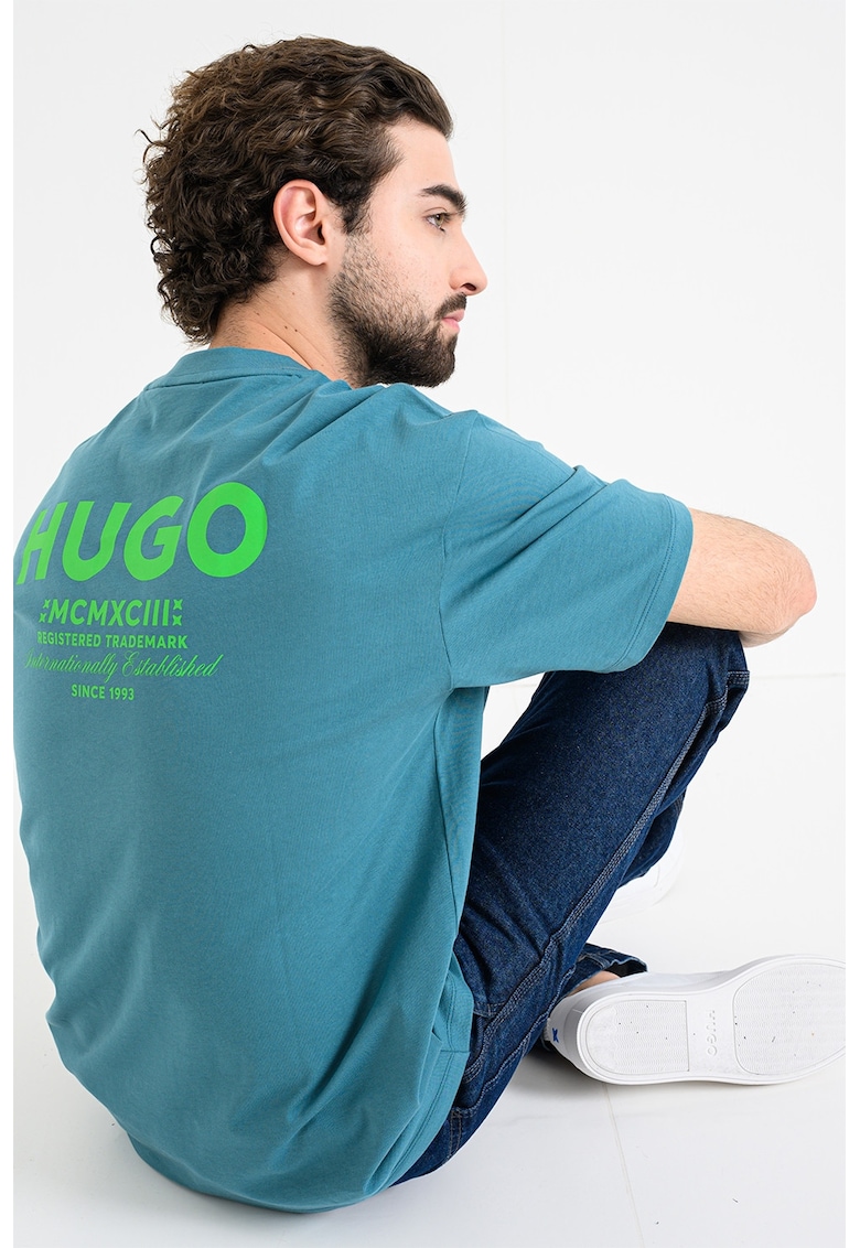Tricou de bumbac cu logo Nalono