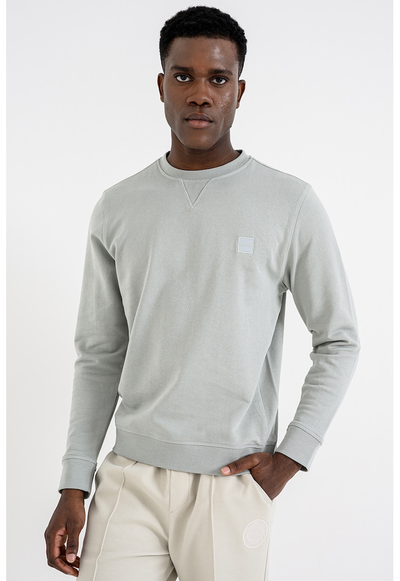 Bluza de trening relaxed fit cu decolteu la baza gatului Westart - Gri/Grej