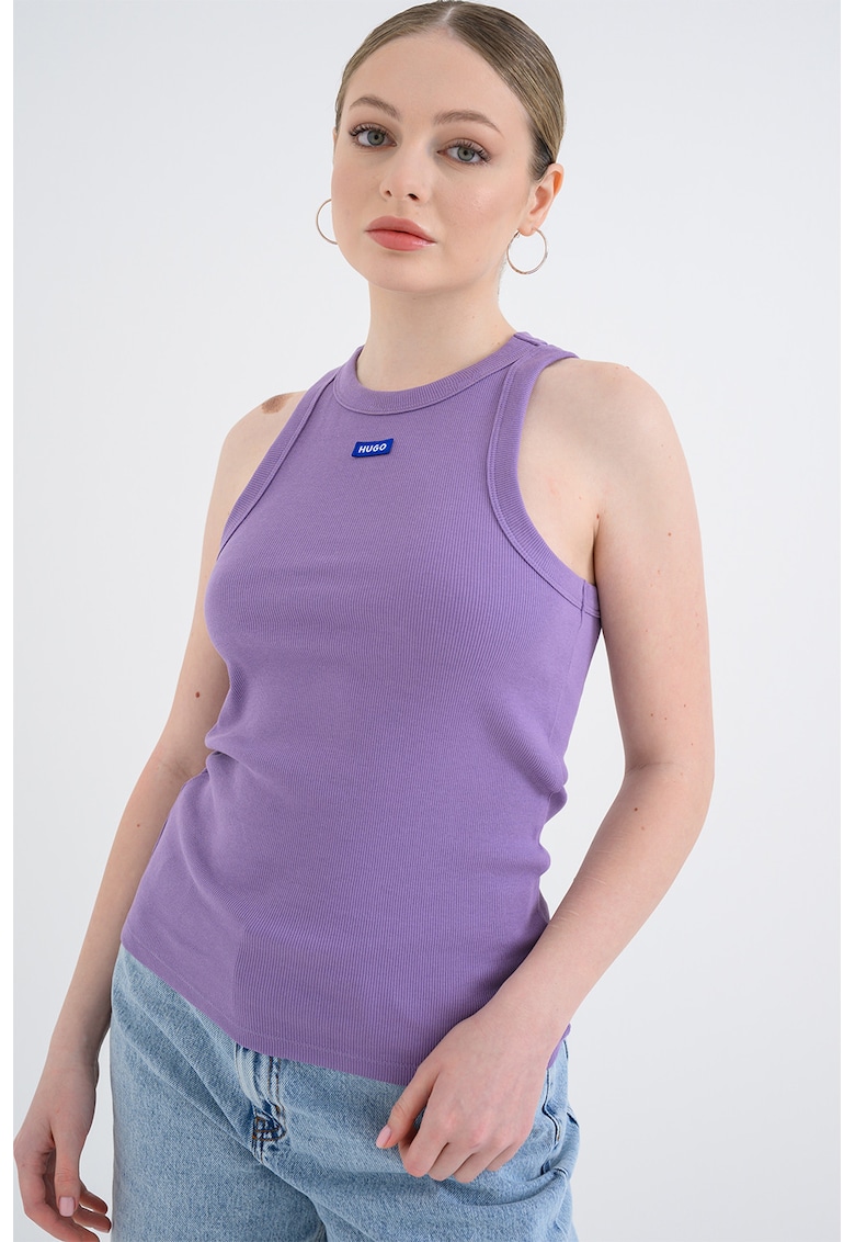 Top racerback slim fit Easy - Violet deschis