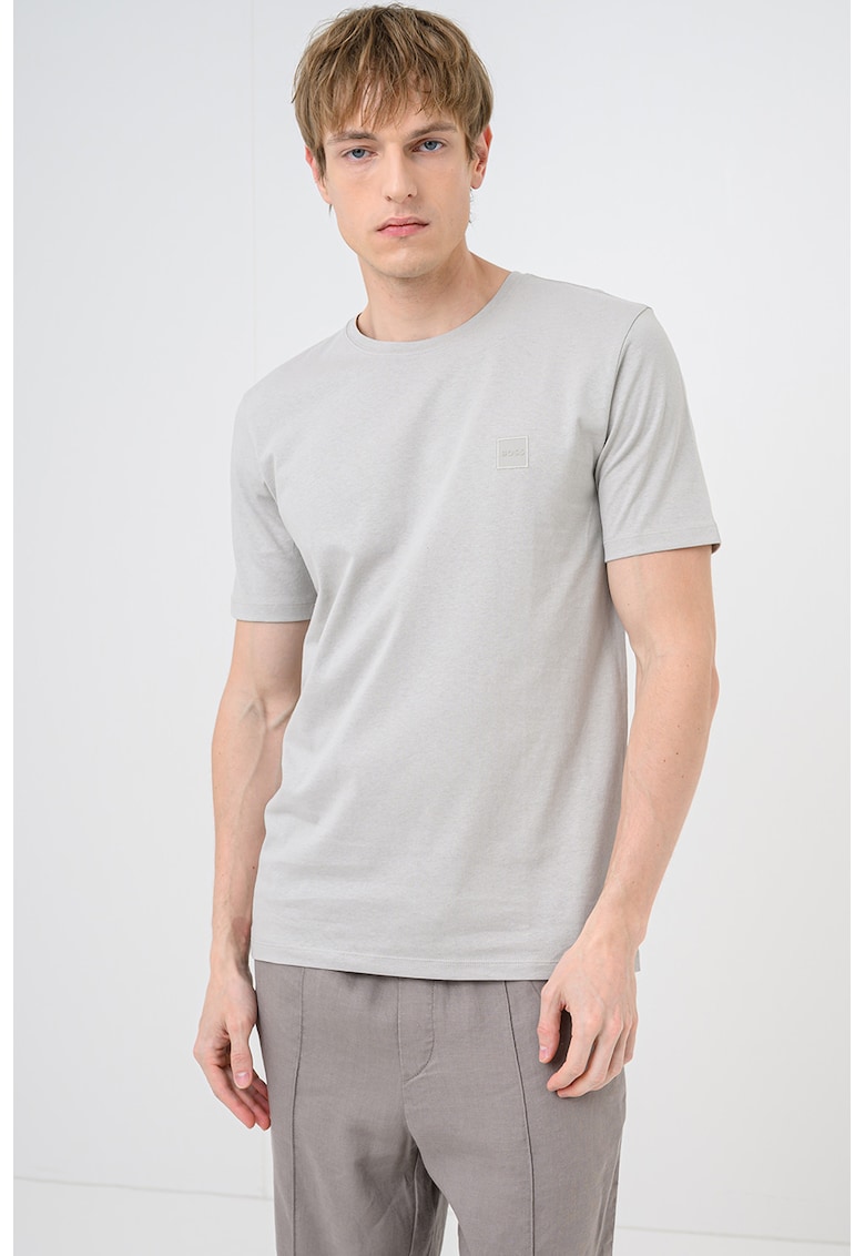Tricou din bumbac Tales - Gri marmorat