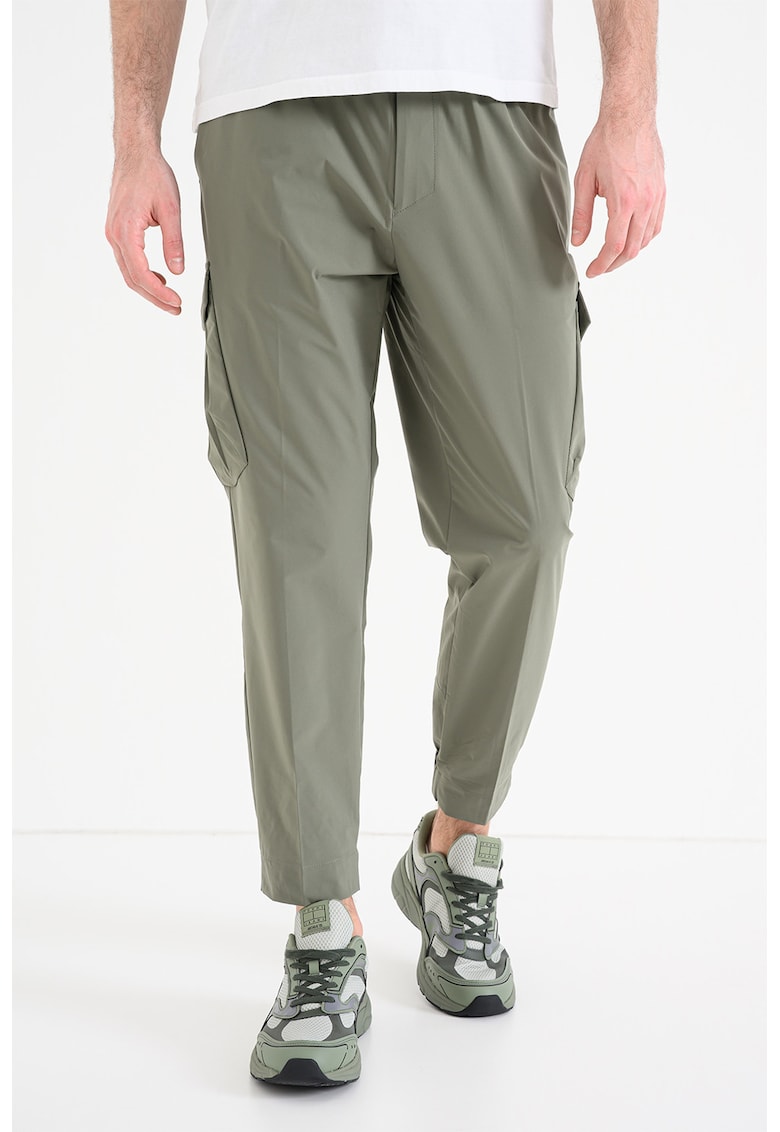 Pantaloni cargo din material usor Urbanex - Verde feriga