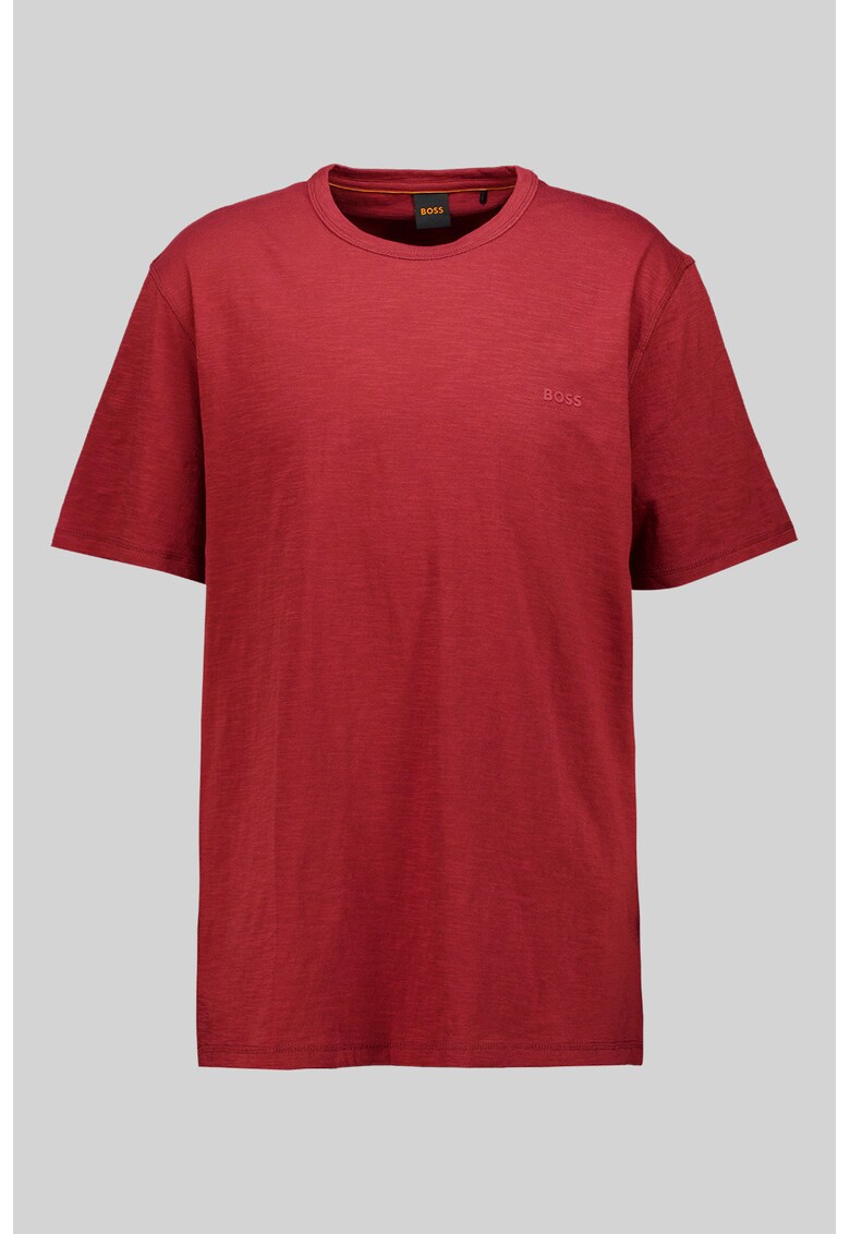 Tricou slim fit din bumbac Tegood - Rosu inchis