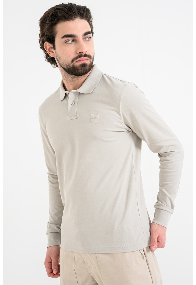 Bluza polo slim fit Passerby - Maro deschis