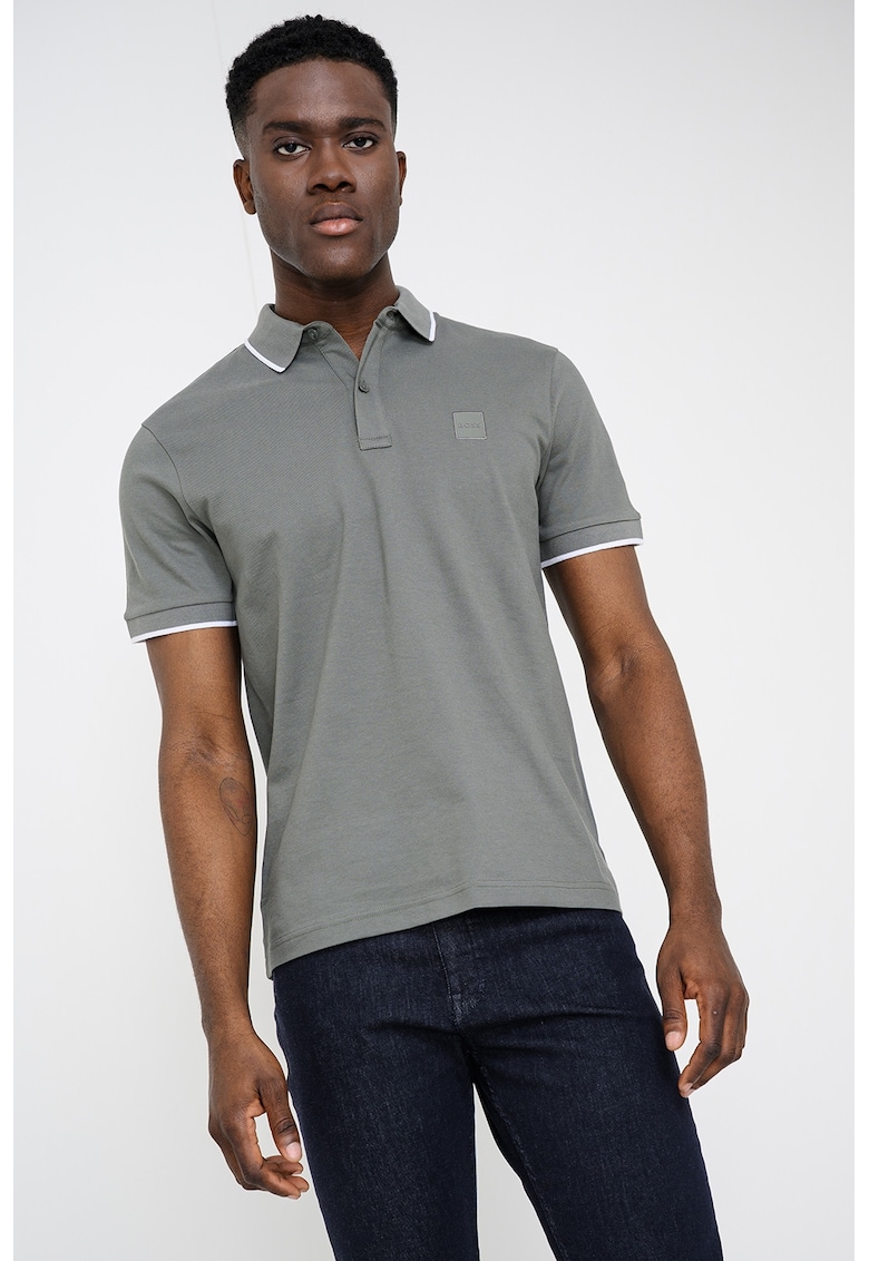 Tricou polo slim fit Passertip - Verde sparanghel