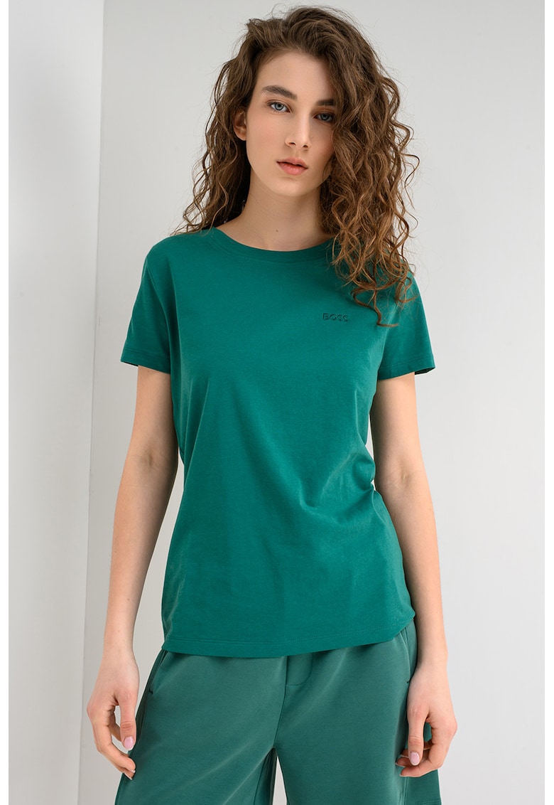 Tricou regular fit de bumbac - Verde englez
