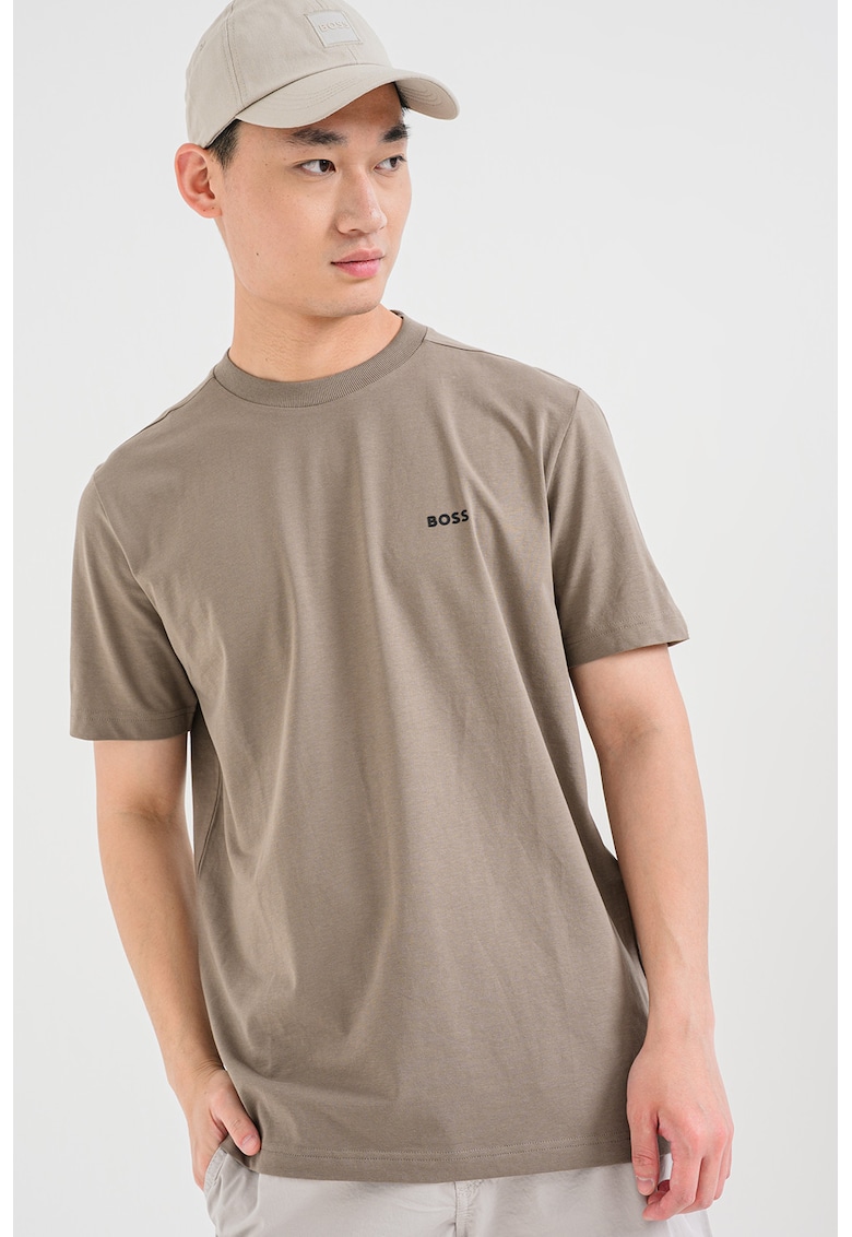 Tricou cu decolteu la baza gatului - Verde masliniu