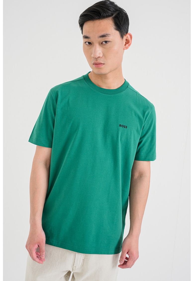 Tricou cu decolteu la baza gatului - Verde